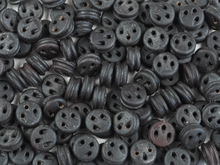 Load image into Gallery viewer, Ebony 3D-printed rigging blocks - Deadeyes