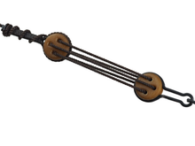 Load image into Gallery viewer, Teak 3D-printed rigging blocks - Deadeyes