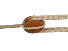 Load image into Gallery viewer, Teak 3D-printed rigging blocks - Double