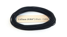 Load image into Gallery viewer, Cotton Black Cable-Laid Rope