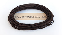 Load image into Gallery viewer, Cotton Dark Brown Cable-Laid Rope