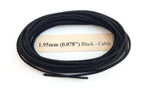 Load image into Gallery viewer, Cotton Black Cable-Laid Rope