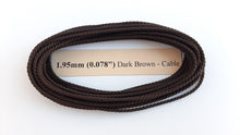 Load image into Gallery viewer, Cotton Dark Brown Cable-Laid Rope