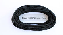 Load image into Gallery viewer, Polyester Black Cable-Laid Rope