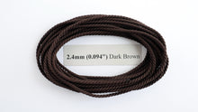 Load image into Gallery viewer, Polyester Dark Brown Cable-Laid Rope
