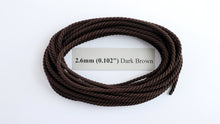 Load image into Gallery viewer, Polyester Dark Brown Cable-Laid Rope