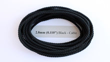Load image into Gallery viewer, Polyester Black Cable-Laid Rope