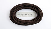 Load image into Gallery viewer, Polyester Dark Brown Cable-Laid Rope