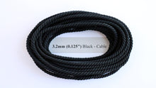 Load image into Gallery viewer, Polyester Black Cable-Laid Rope