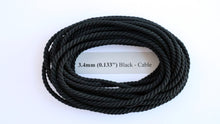 Load image into Gallery viewer, Polyester Black Cable-Laid Rope