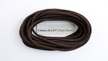 Load image into Gallery viewer, Polyester Dark Brown Cable-Laid Rope