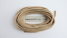 Load image into Gallery viewer, Polyester Tan Cable-Laid Rope