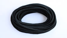 Load image into Gallery viewer, Polyester Black Cable-Laid Rope