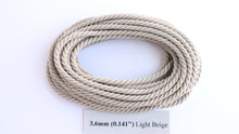Load image into Gallery viewer, Polyester Light Beige Cable-Laid Rope