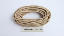 Load image into Gallery viewer, Polyester Tan Cable-Laid Rope