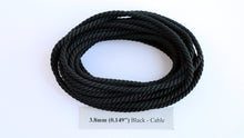 Load image into Gallery viewer, Polyester Black Cable-Laid Rope