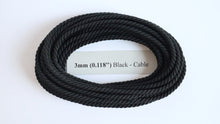 Load image into Gallery viewer, Polyester Black Cable-Laid Rope
