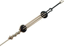 Load image into Gallery viewer, Ebony 3D-printed rigging blocks - Deadeyes
