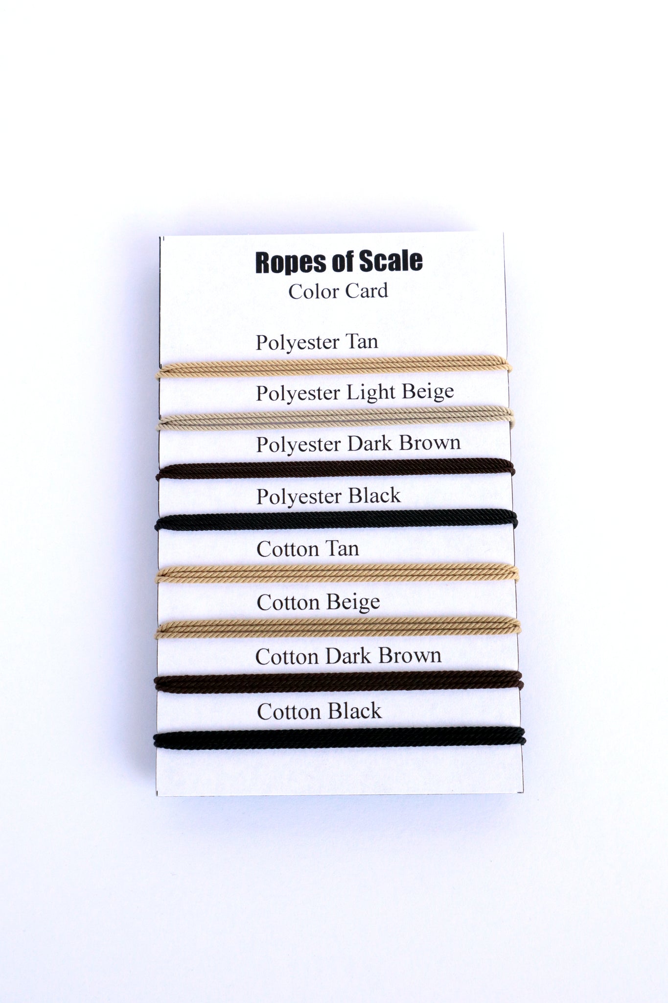 Sample cards – Ropes of Scale