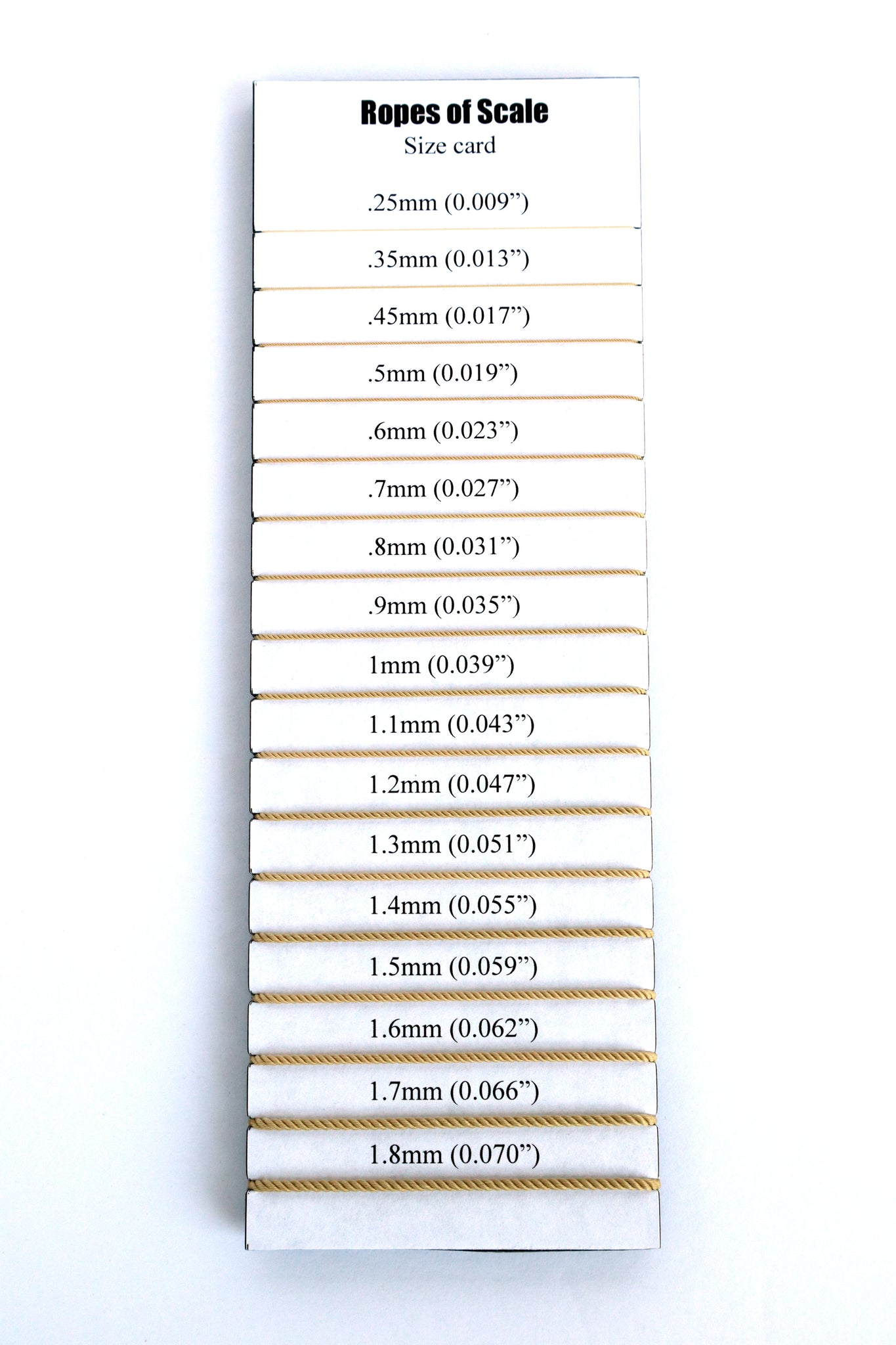 Sample cards – Ropes of Scale