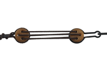 Load image into Gallery viewer, Teak 3D-printed rigging blocks - Deadeyes

