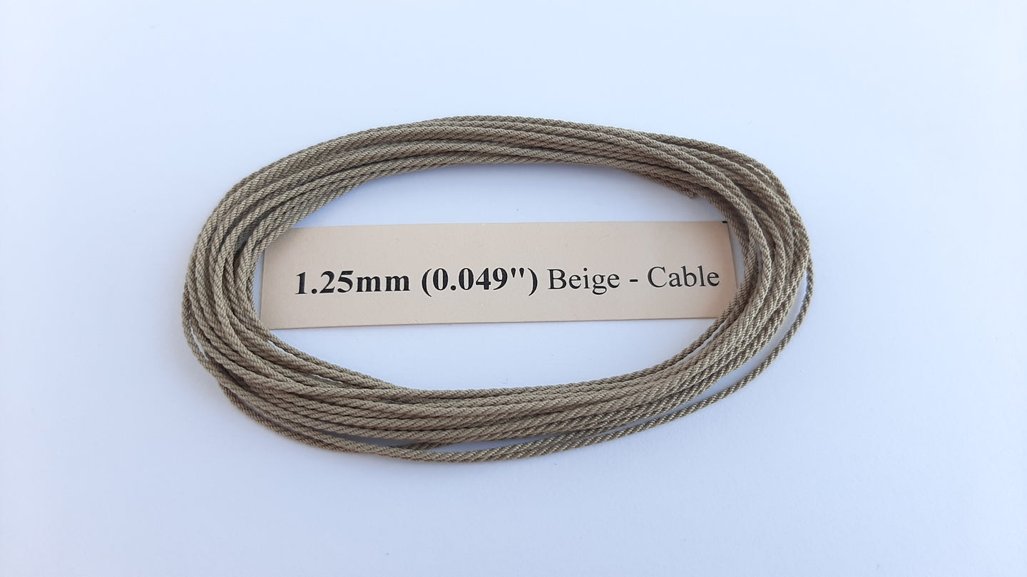 Cotton Beige Cable-Laid Rope