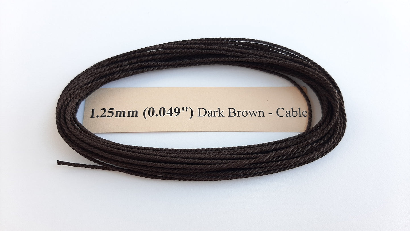 Cotton Dark Brown Cable-Laid Rope
