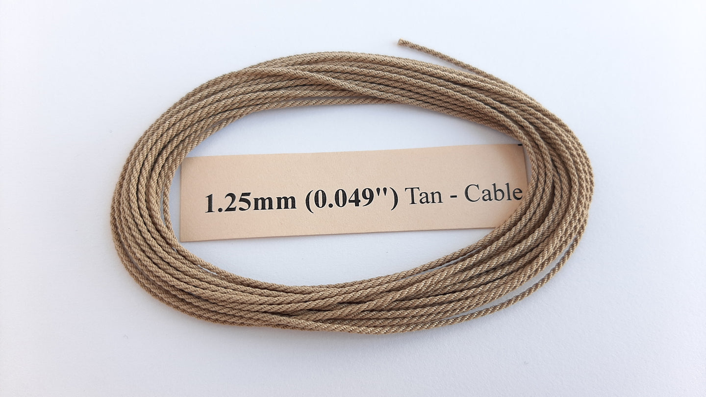 Cotton Tan Cable-Laid Rope