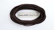 Load image into Gallery viewer, Polyester Dark Brown Cable-Laid Rope
