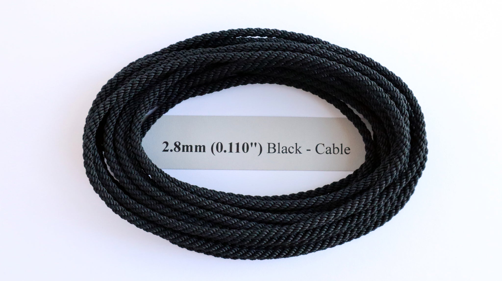 Black Little Rope Polyester Black Cable-Laid Rope – Ropes of Scale