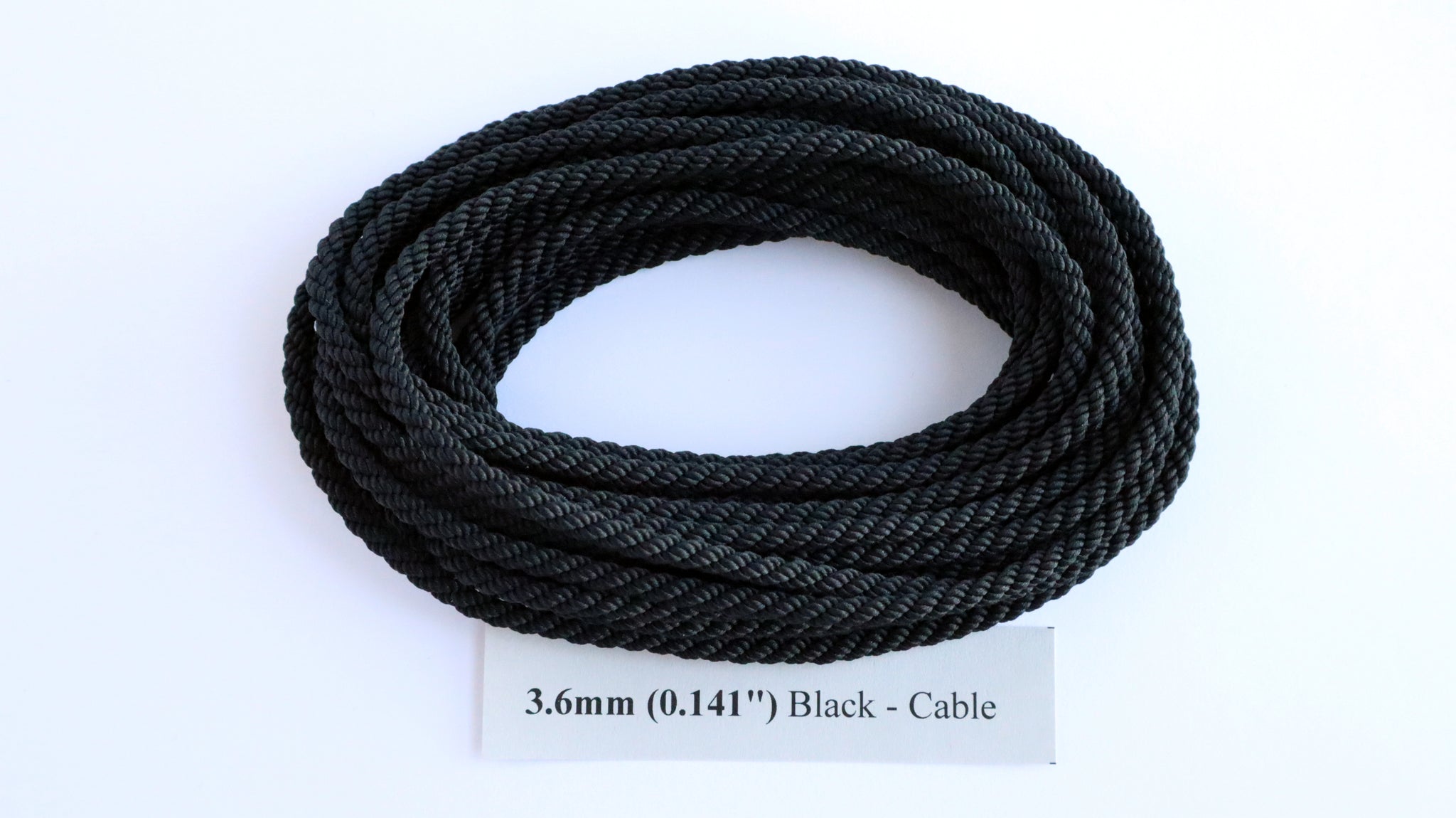 Polyester Black Cable-Laid Rope – Ropes of Scale