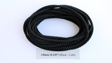 Load image into Gallery viewer, Polyester Black Cable-Laid Rope
