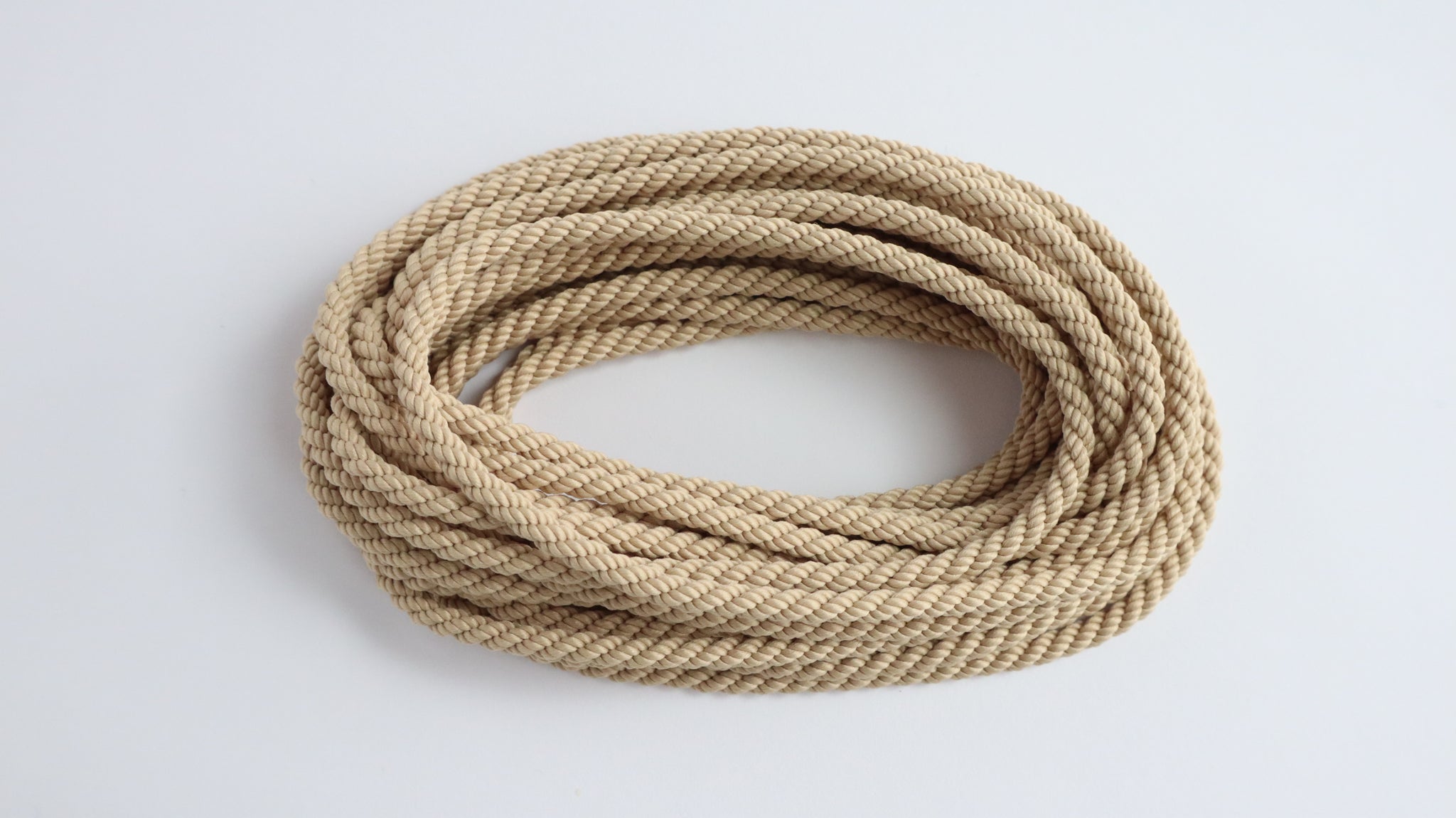Wire Core Rope Tan Polyester Tan Cable-Laid Rope – Ropes of Scale